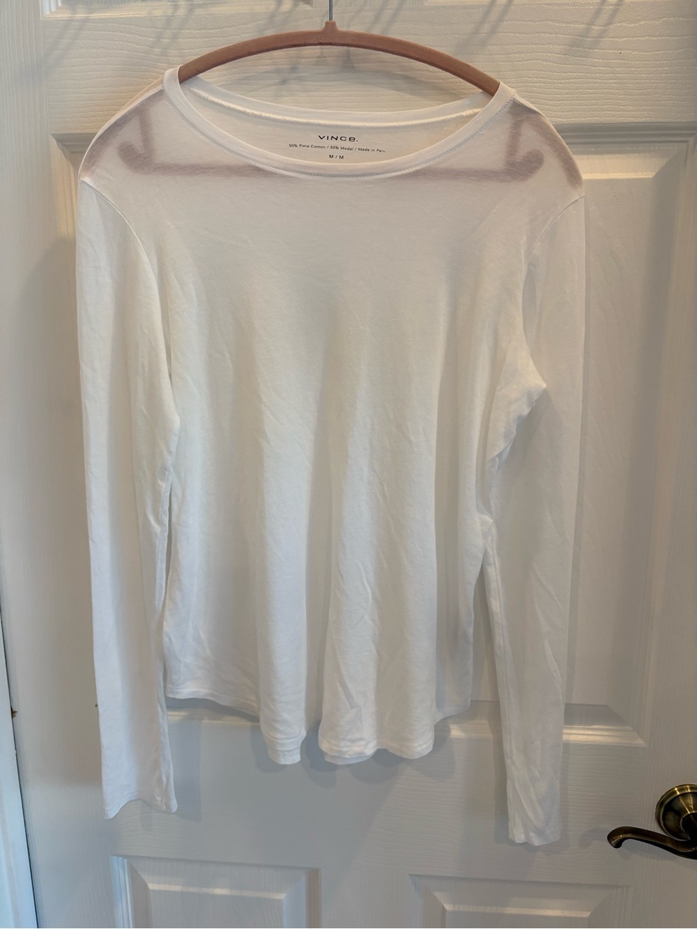 Vince White Long Sleeve T-shirt